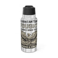 32oz Stainless Recovery Tumbler — "Fought" Strong & Sober Motivational Design