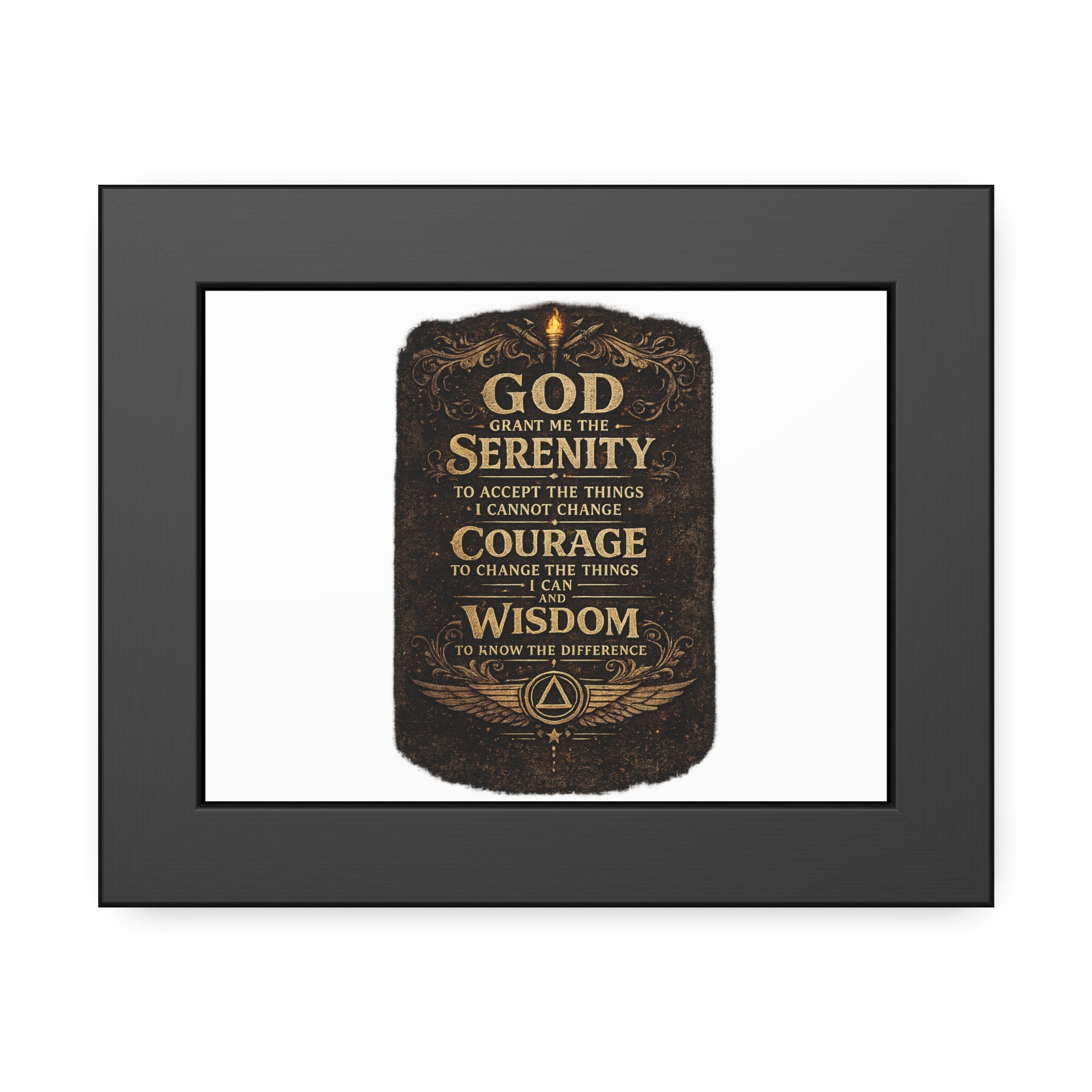 Framed Poster — Serenity Prayer Wall Art (God Grant Me the Serenity)