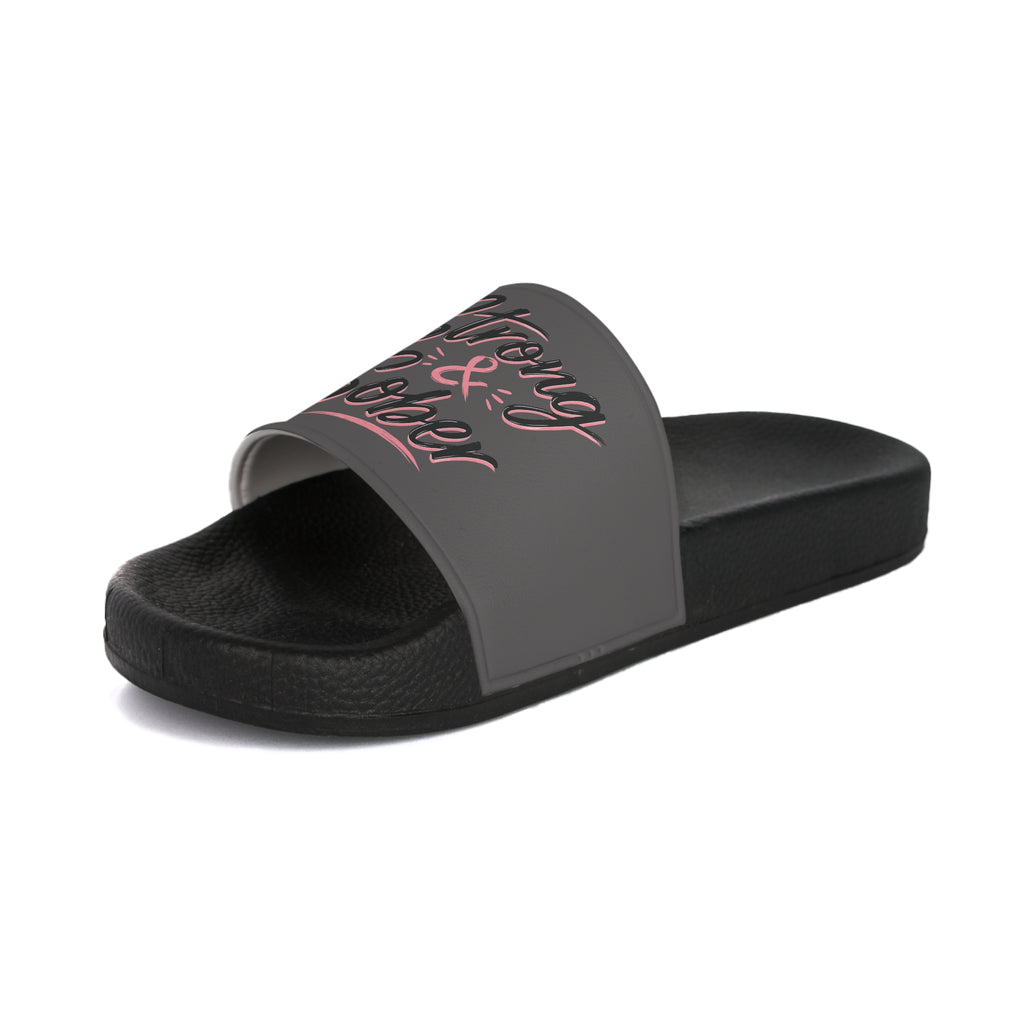 Slide Sandals — "Strong & Sober" Women's Comfort Slides