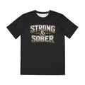 Strong & Sober Men's Tee — 'Strong & Sober: Work In Progress' Recovery T-Shirt