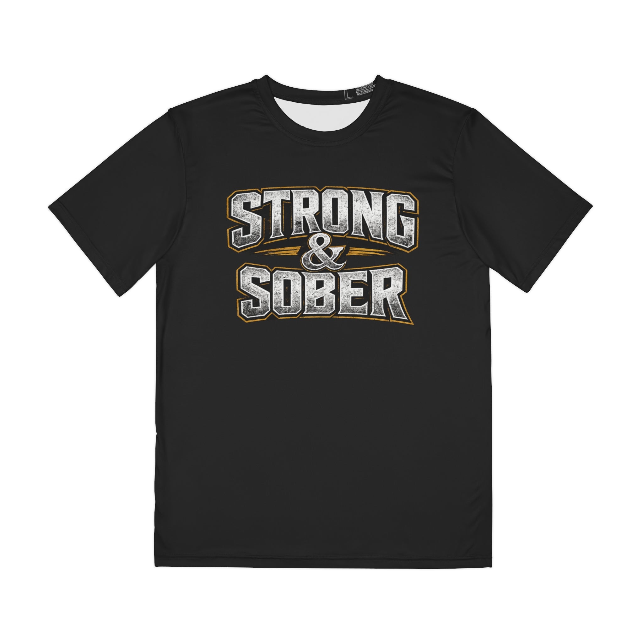 Strong & Sober Men's Tee — 'Strong & Sober: Work In Progress' Recovery T-Shirt
