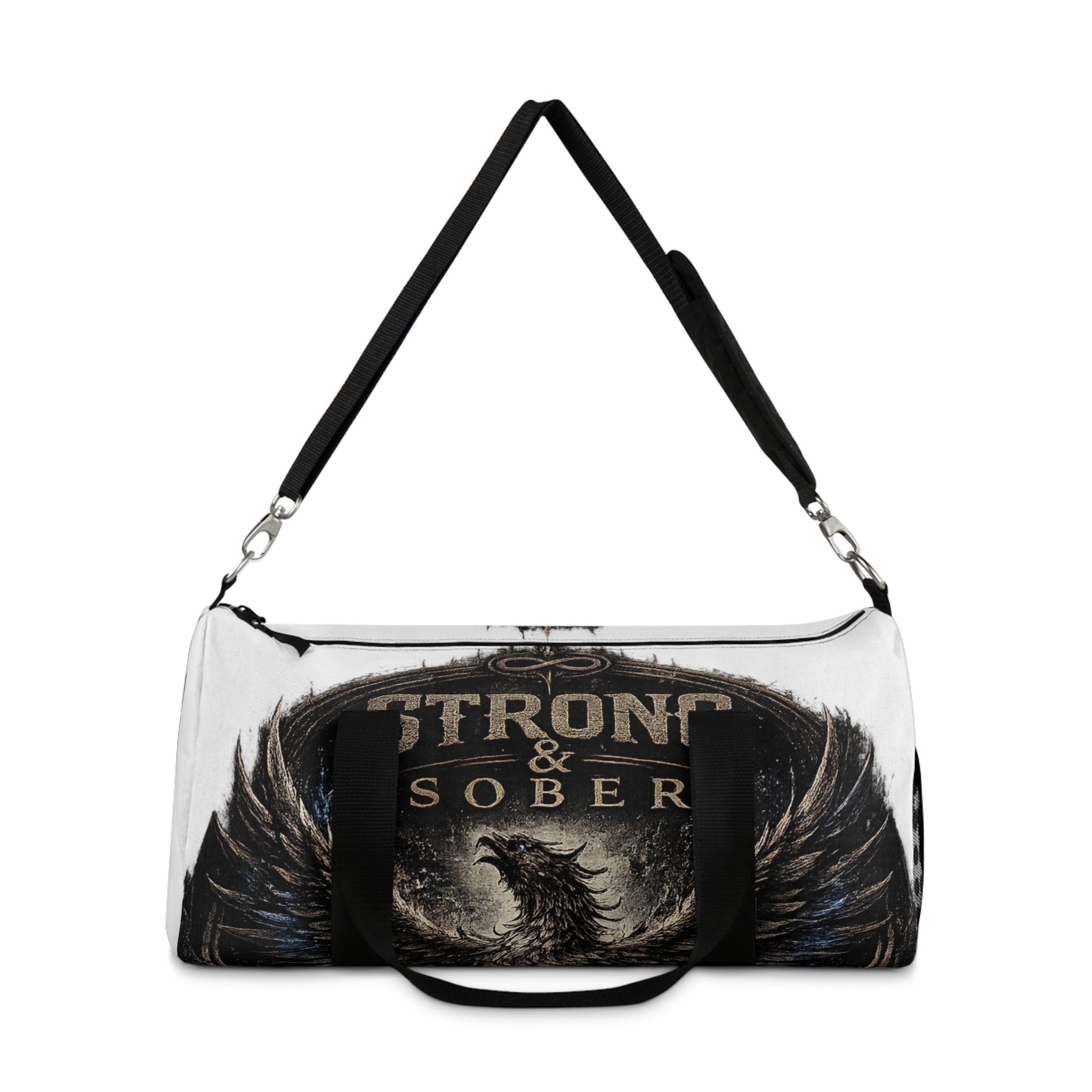 Strong & Sober Duffel Bag — Phoenix Wings Recovery Travel Bag