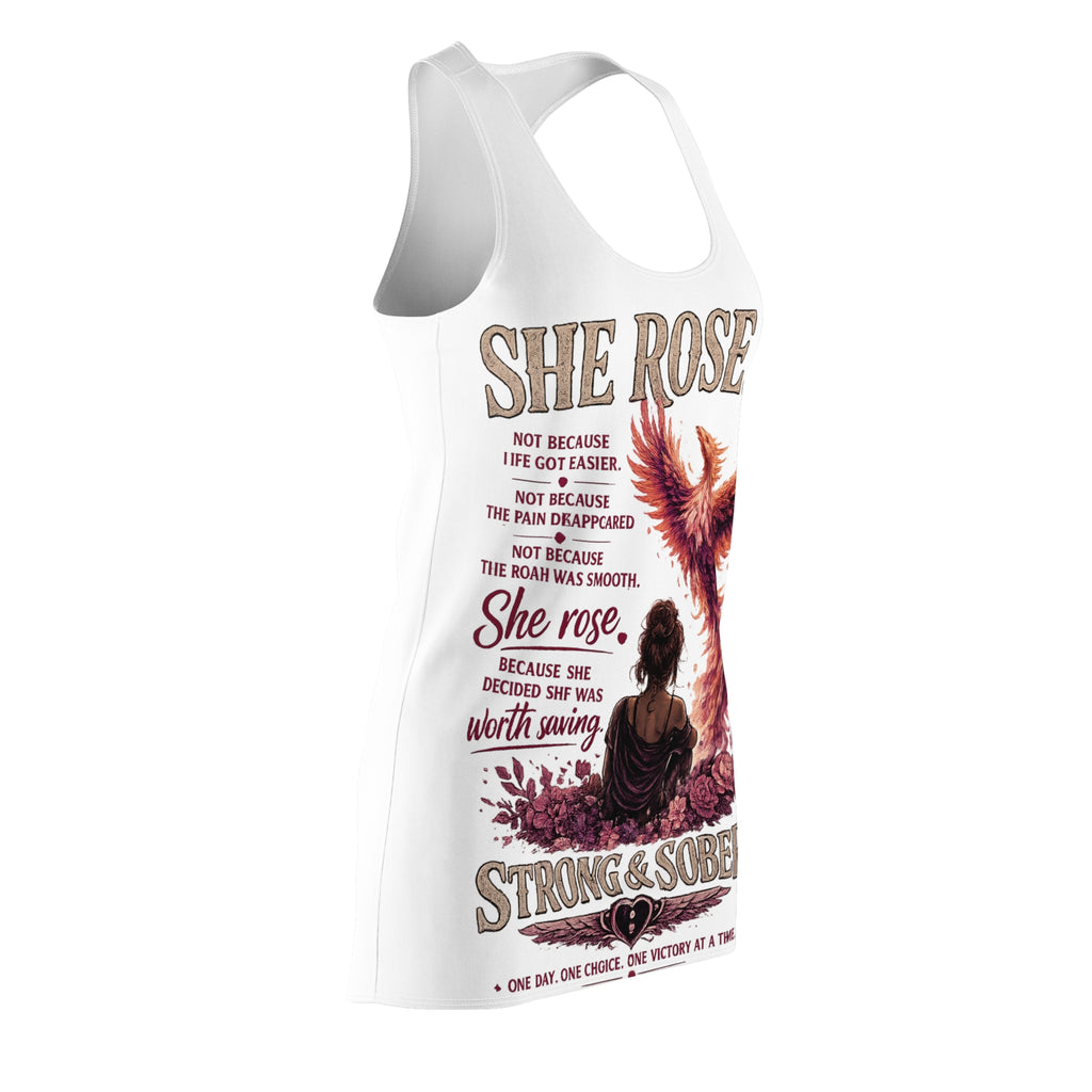 She Rose Racerback Dress — Pink Graphic