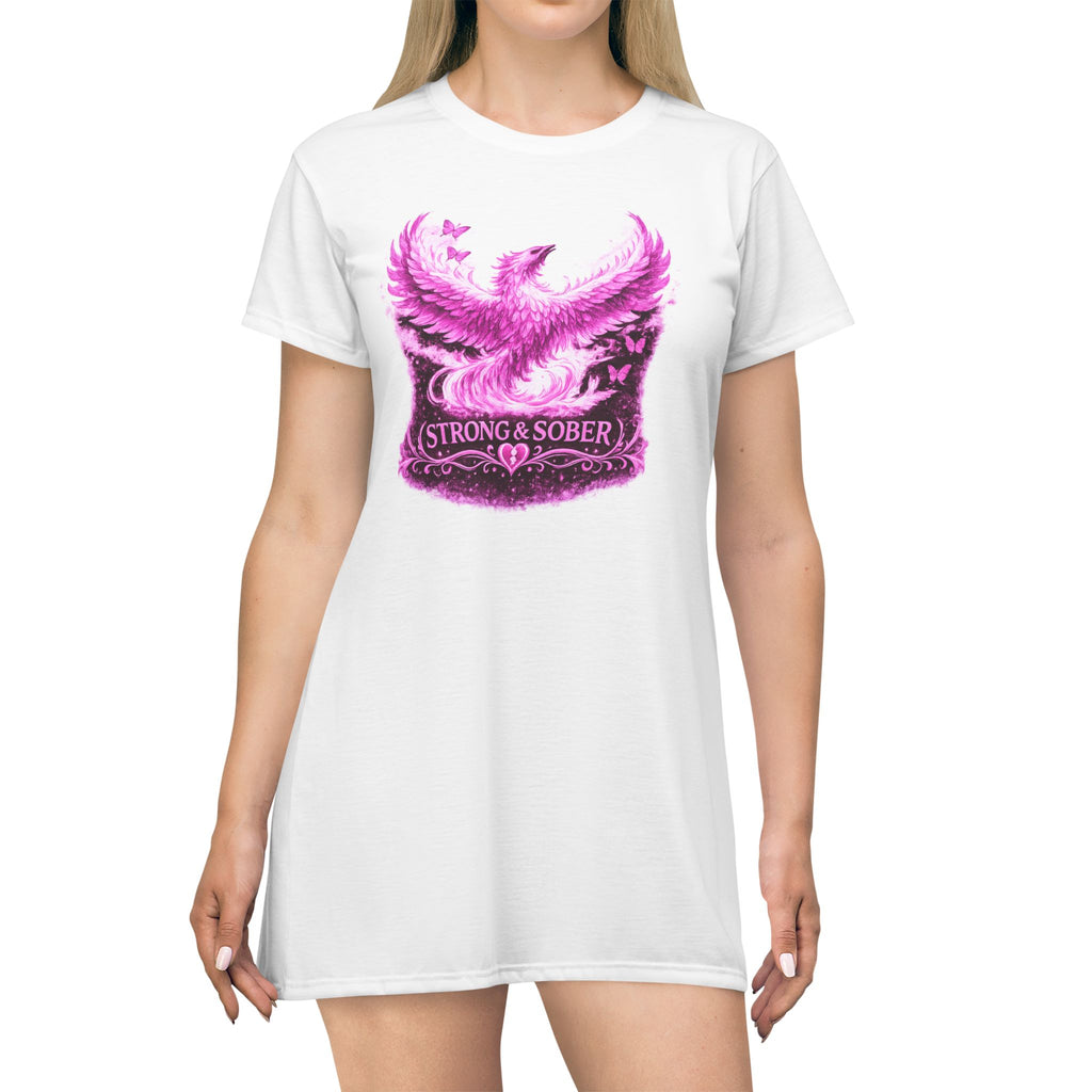 T-Shirt Dress — Strong & Sober Phoenix Recovery Dress (I Spent Years Choosing Addiction, Now I Choose Healing)