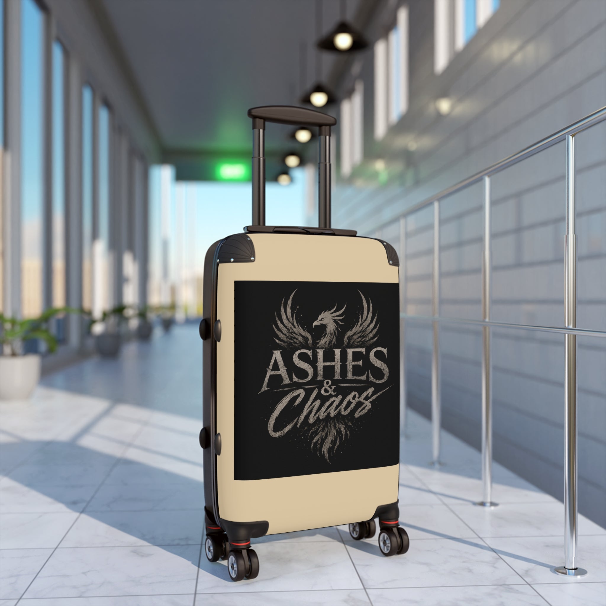 Ashes & Chaos Carry-On Suitcase — Phoenix Logo Travel Luggage
