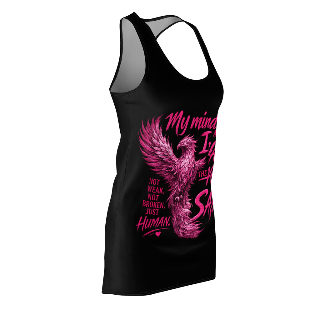 Racerback Dress — "My Mind, I Have The Final Say" Empowerment Graphic