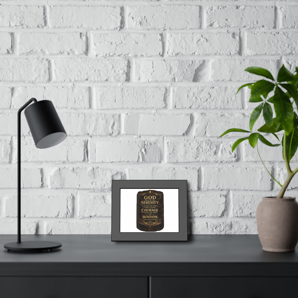 Framed Poster — Serenity Prayer Wall Art (God Grant Me the Serenity)