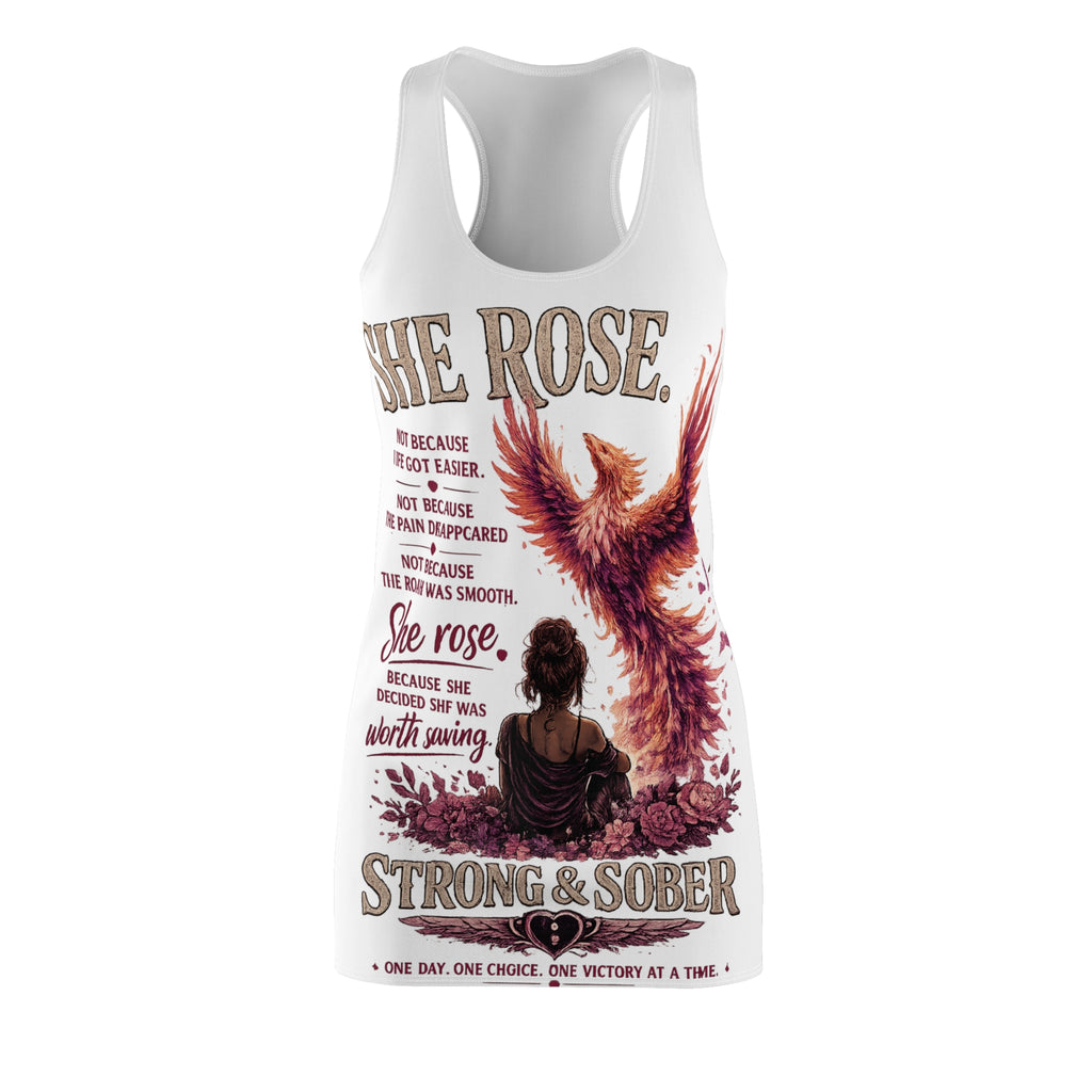 She Rose Racerback Dress — Pink Graphic