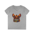 Strong Survivor V-Neck Tee — Colorful Phoenix "Strong & Sober" Recovery Shirt