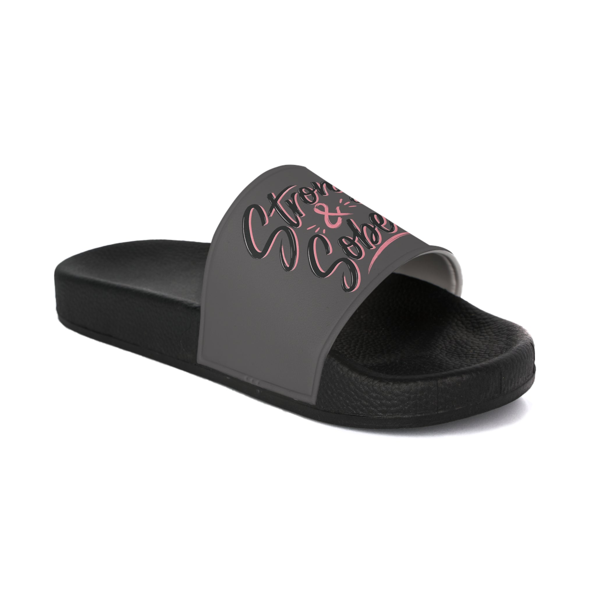 Slide Sandals — "Strong & Sober" Women's Comfort Slides