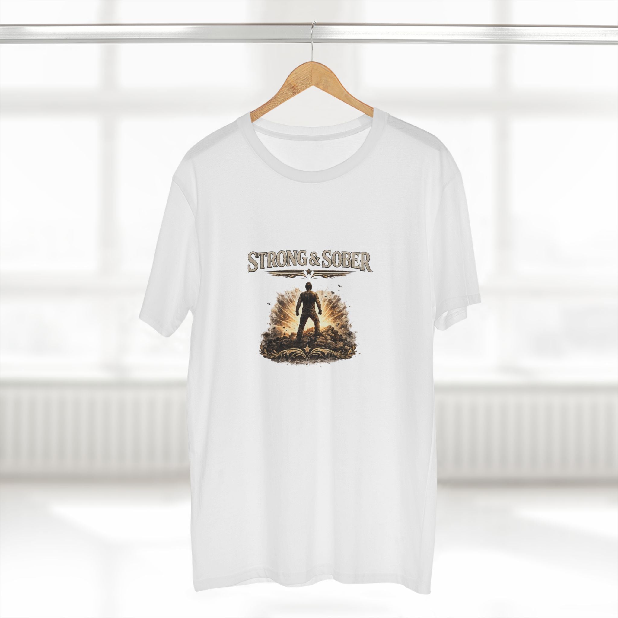 Strong & Sober Tee — "A Better Man Than Yesterday" Recovery T-Shirt