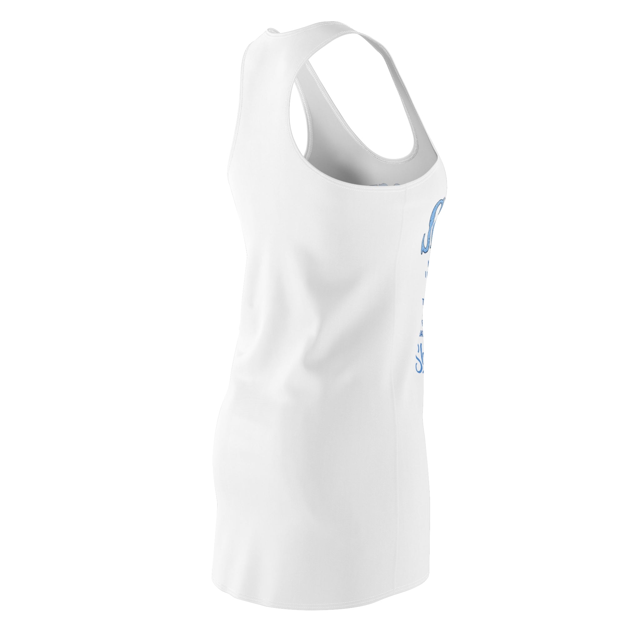 She Rose Racerback Dress — Baby Blue Graphic