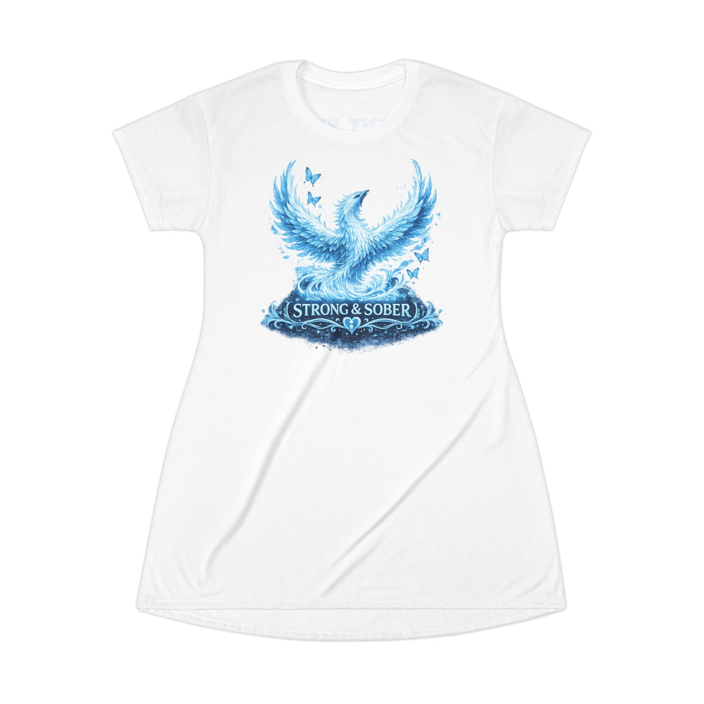 Strong & Sober Phoenix T-Shirt Dress — I Spent Years Choosing Addiction, Now I Choose Healing