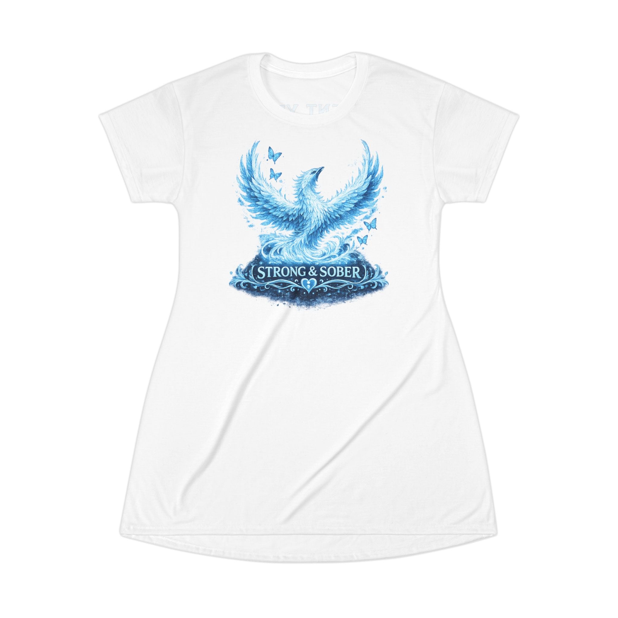 Strong & Sober Phoenix T-Shirt Dress — I Spent Years Choosing Addiction, Now I Choose Healing
