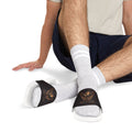 Men's Slide Sandals — Black 'Ashes & Chaos' Graphic Removable-Strap Slides