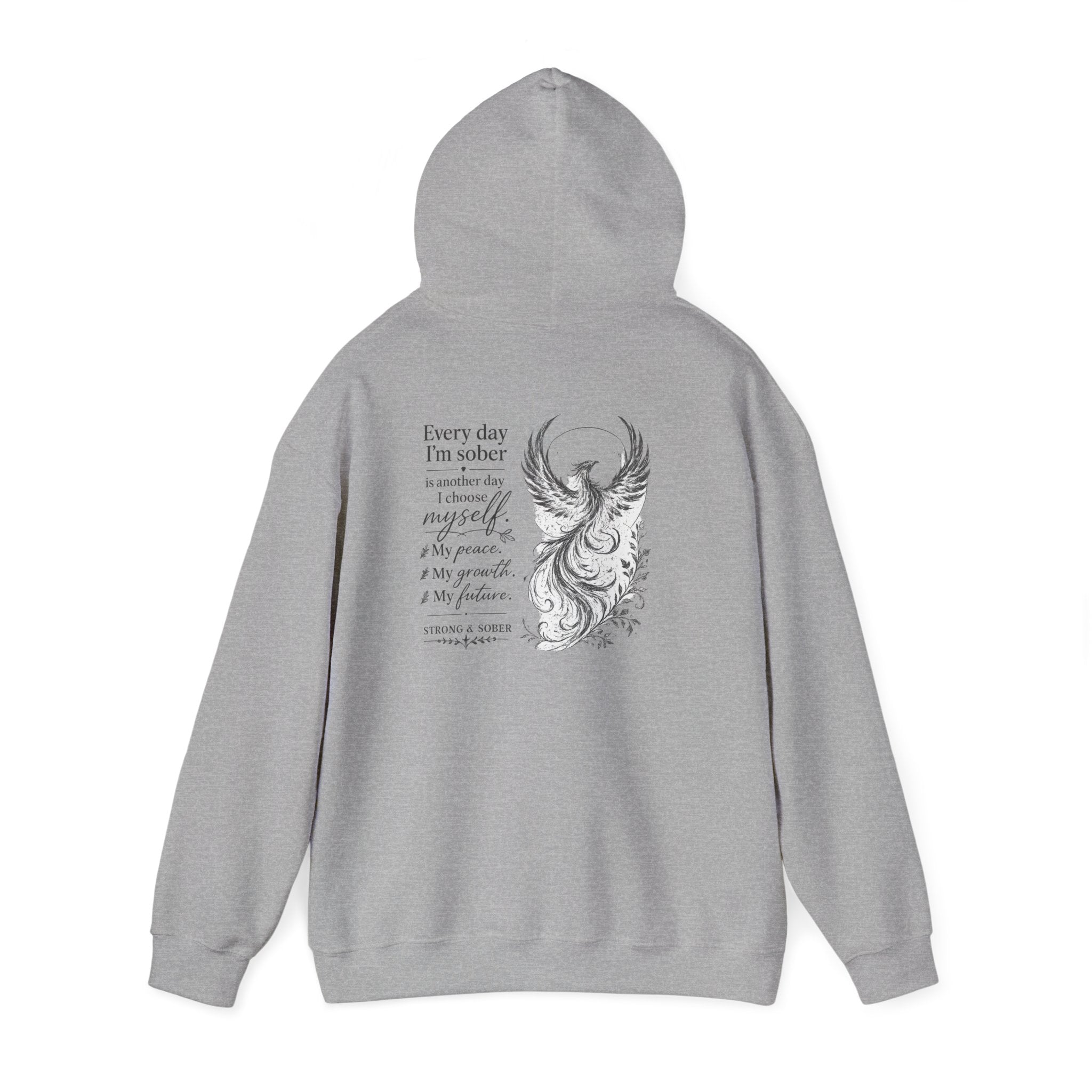 Phoenix Recovery Hoodie – "Strong & Sober" Inspirational Sober Living Sweatshirt