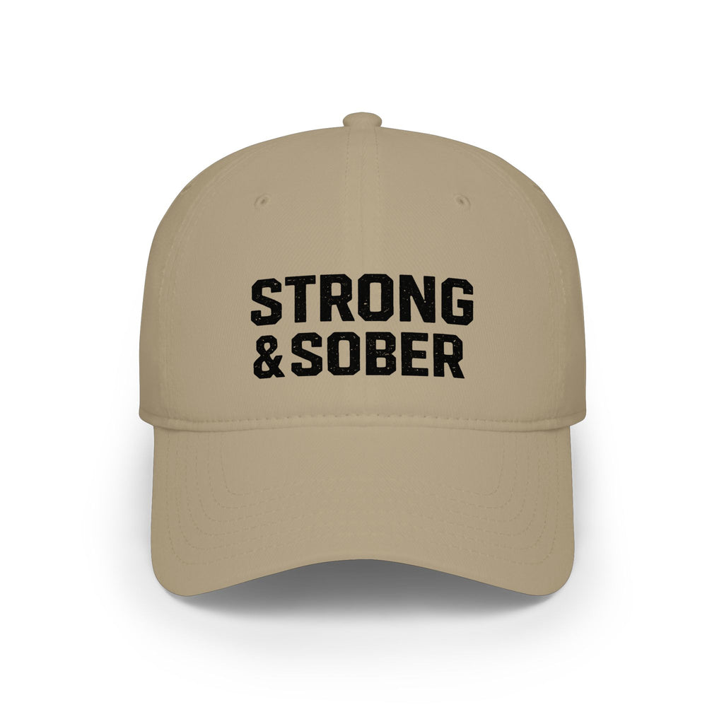 Strong & Sober Baseball Cap — Recovery Message Low Profile Hat