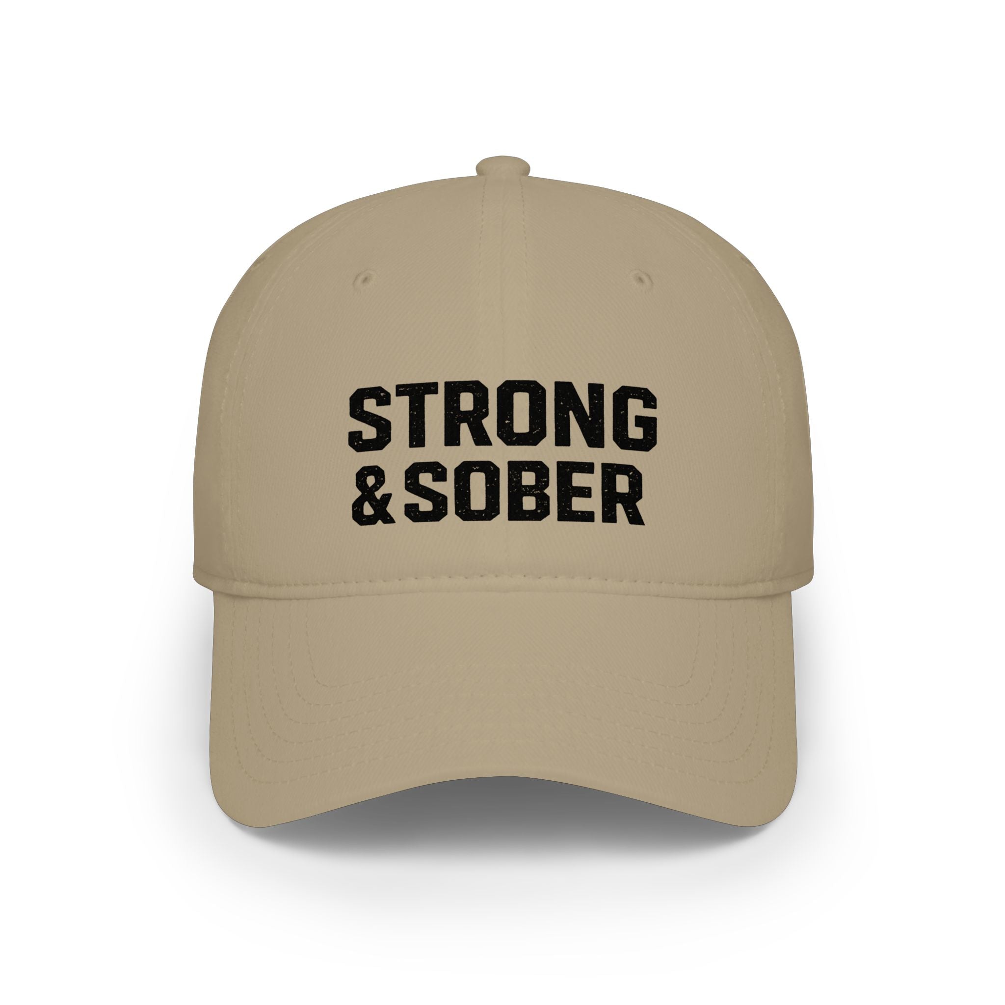 Strong & Sober Baseball Cap — Recovery Message Low Profile Hat