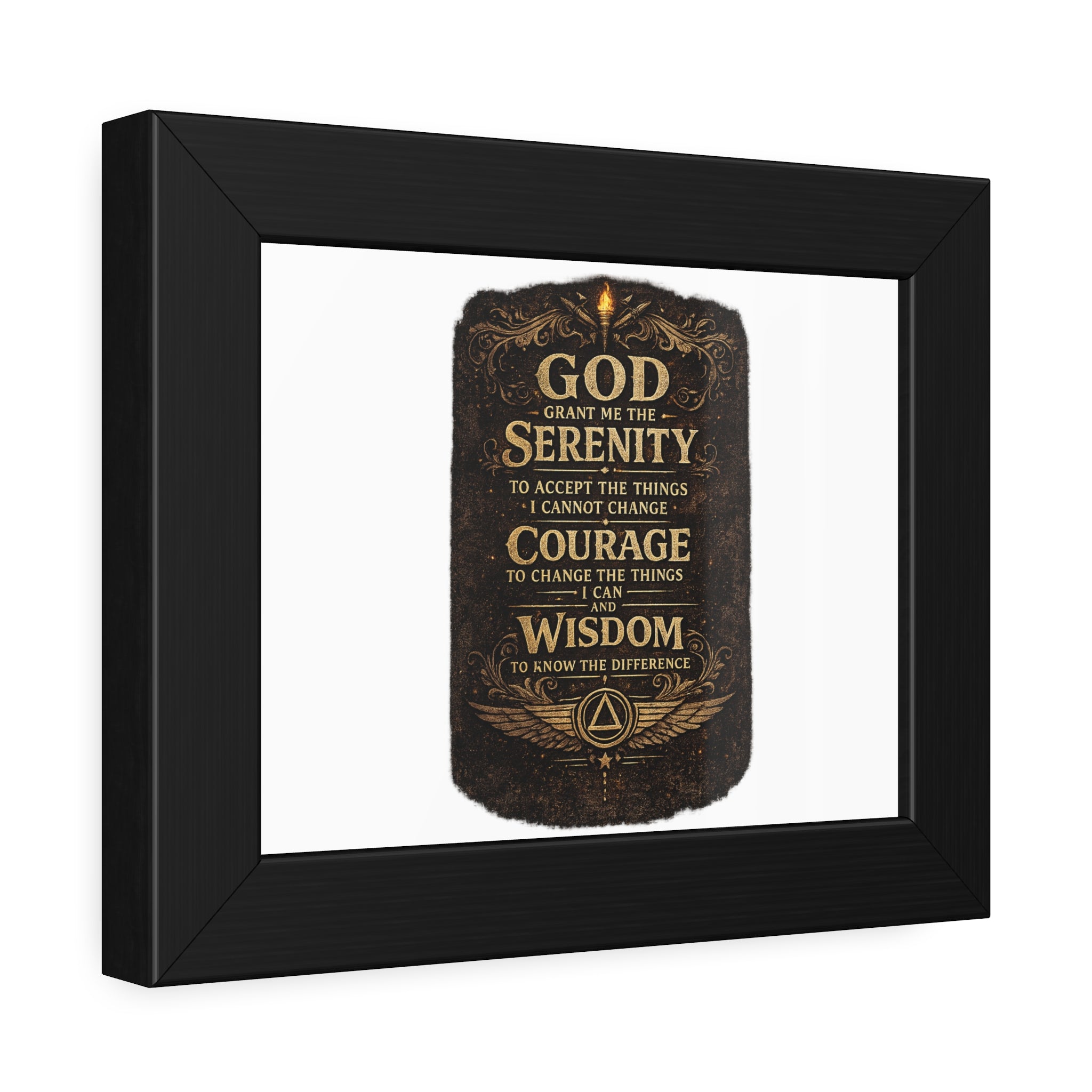 Framed Poster — Serenity Prayer Wall Art (God Grant Me the Serenity)