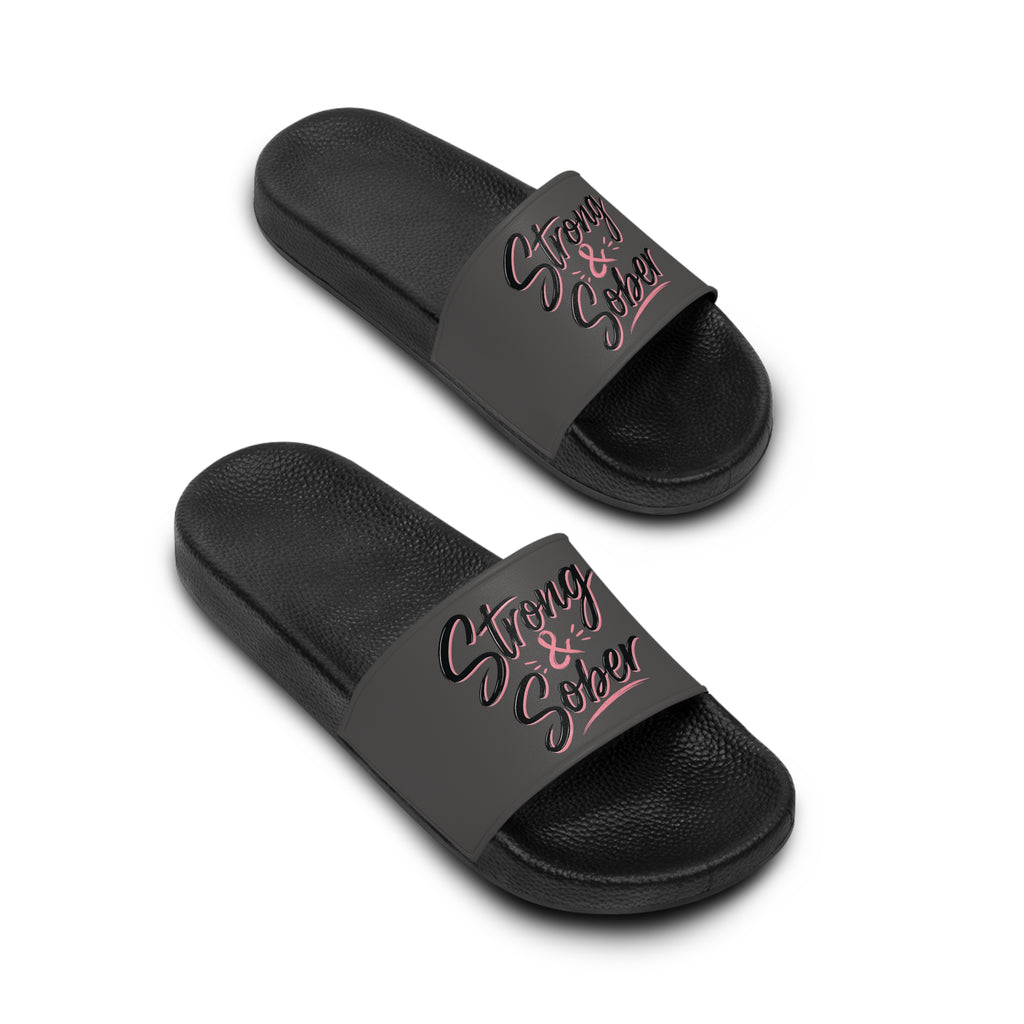 Slide Sandals — "Strong & Sober" Women's Comfort Slides
