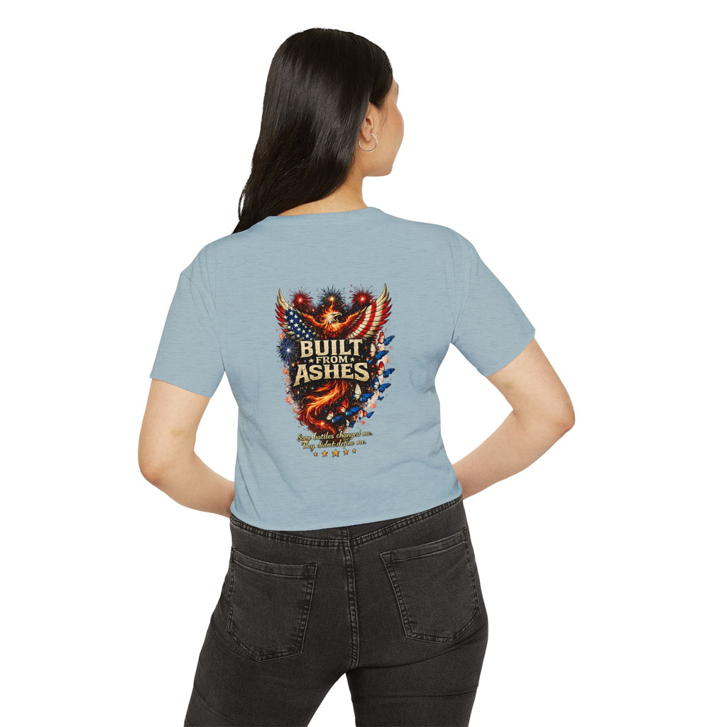 Built From Ashes Phoenix Crop Top — Women’s Festival Graphic Tee