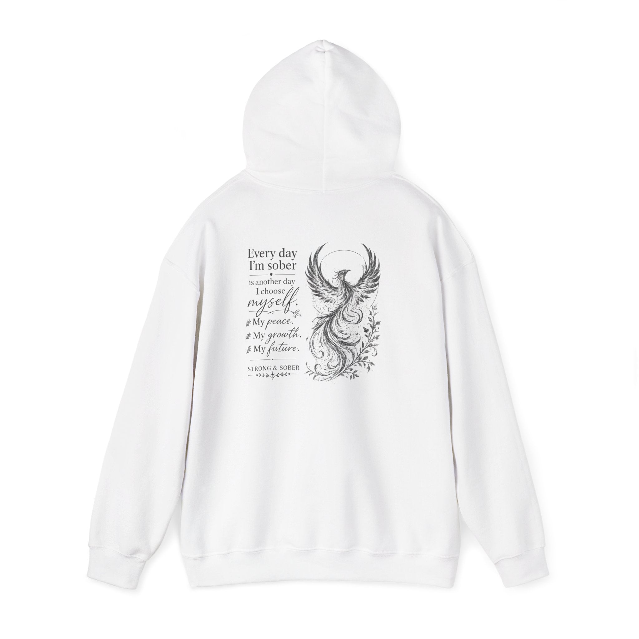 Phoenix Recovery Hoodie – "Strong & Sober" Inspirational Sober Living Sweatshirt