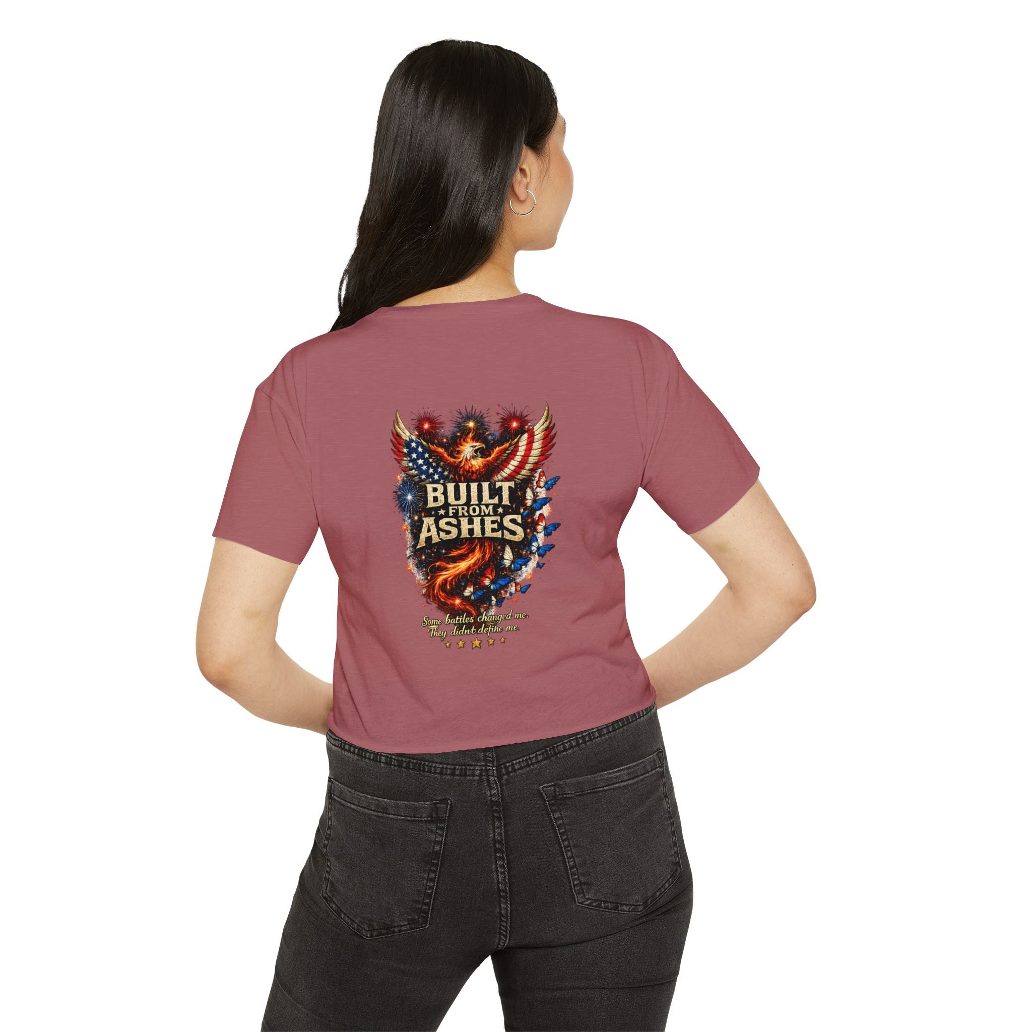 Built From Ashes Phoenix Crop Top — Women’s Festival Graphic Tee