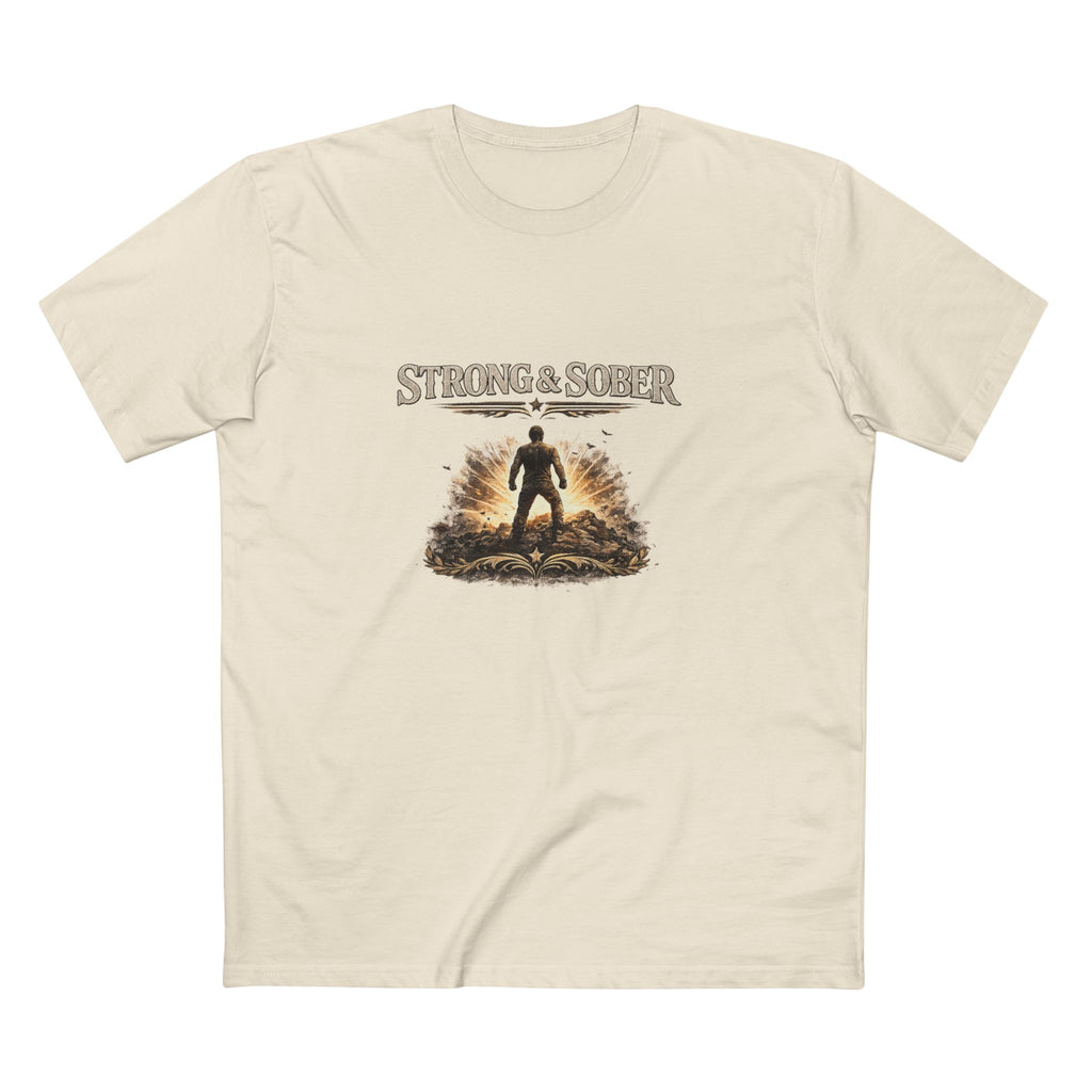 Strong & Sober Tee — "A Better Man Than Yesterday" Recovery T-Shirt