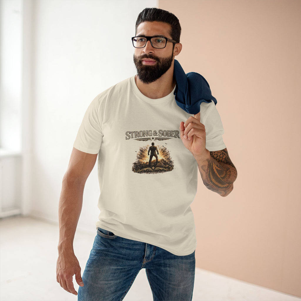 Strong & Sober Tee — "A Better Man Than Yesterday" Recovery T-Shirt