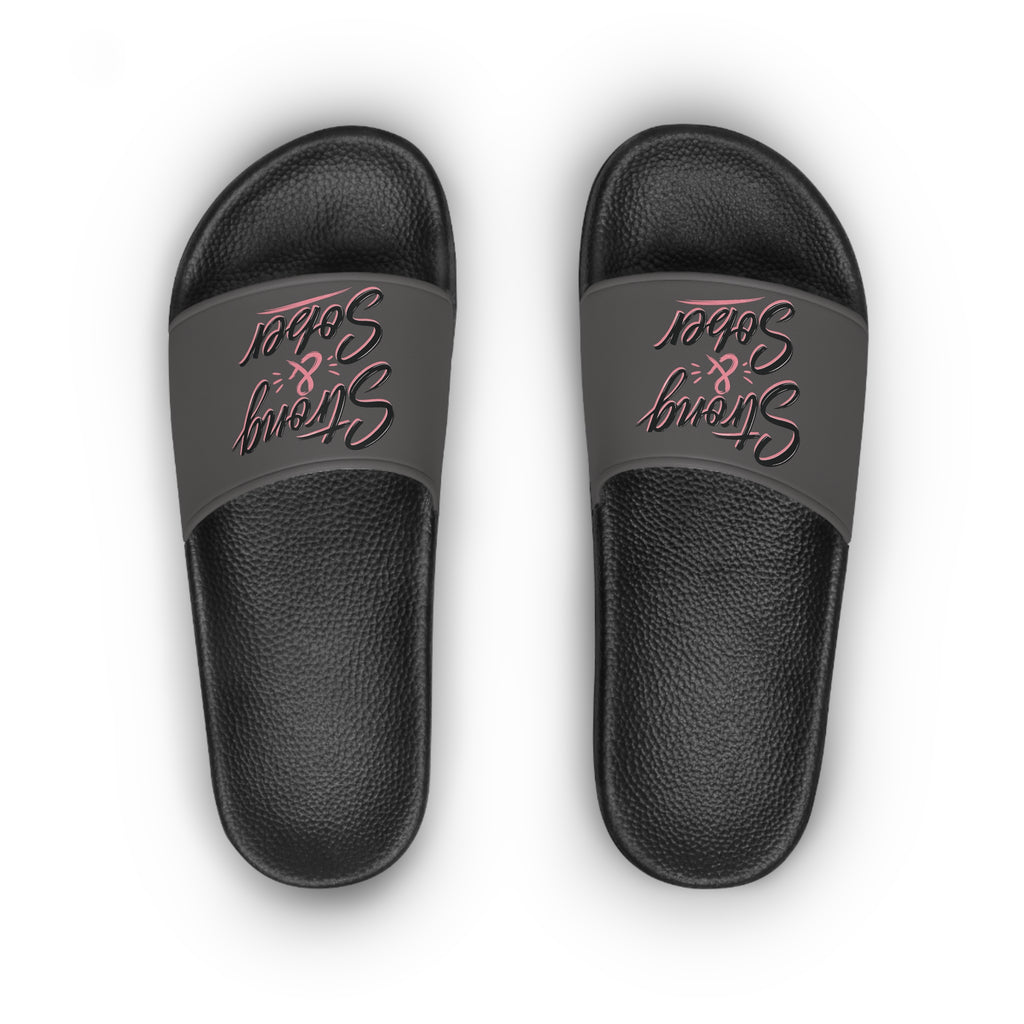Slide Sandals — "Strong & Sober" Women's Comfort Slides